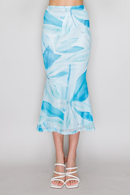 SET 071 - Printed Flared Skirt