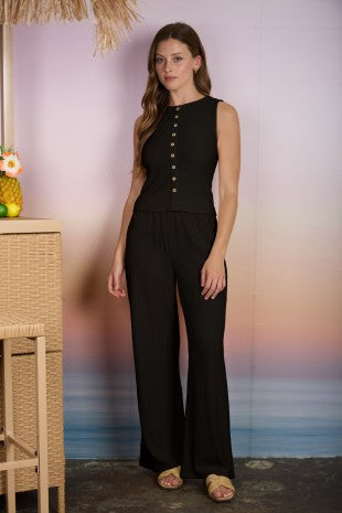 CT 2861 - Textured Mock Neck Sleeveless Top