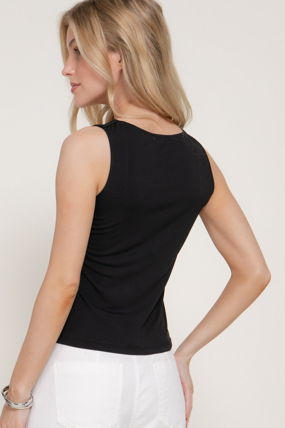 CT 2783 - Square Neck Double Layer Top