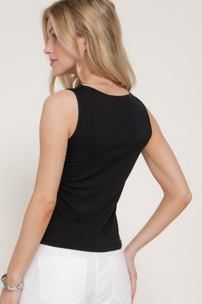 CT 2783 - Square Neck Double Layer Top