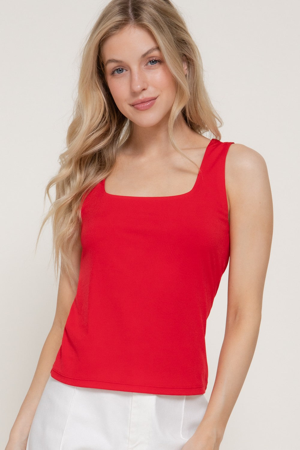 DT 1921 - Sleeveless Square Neck Knit Top