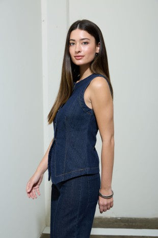 SET 064 - Button Down Denim Vest
