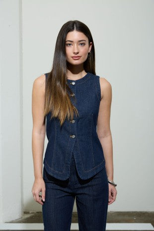 SET 064 - Button Down Denim Vest