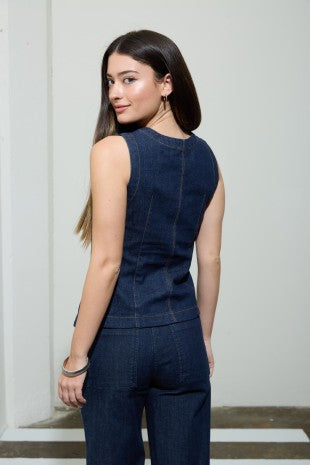 SET 064 - Button Down Denim Vest