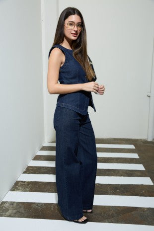 SET 065 - High Waist Wide Leg Jeans