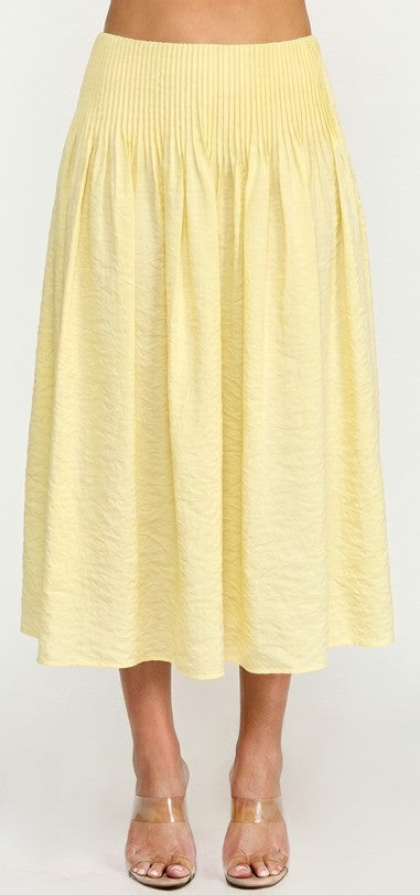 SKT 1061 - Pleat Detail Midi Skirt