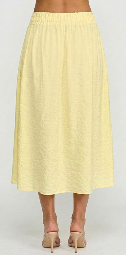 SKT 1061 - Pleat Detail Midi Skirt