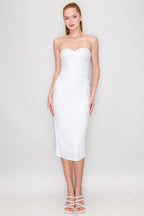 DD 1417 - Front Twist Bodycon Midi Dress