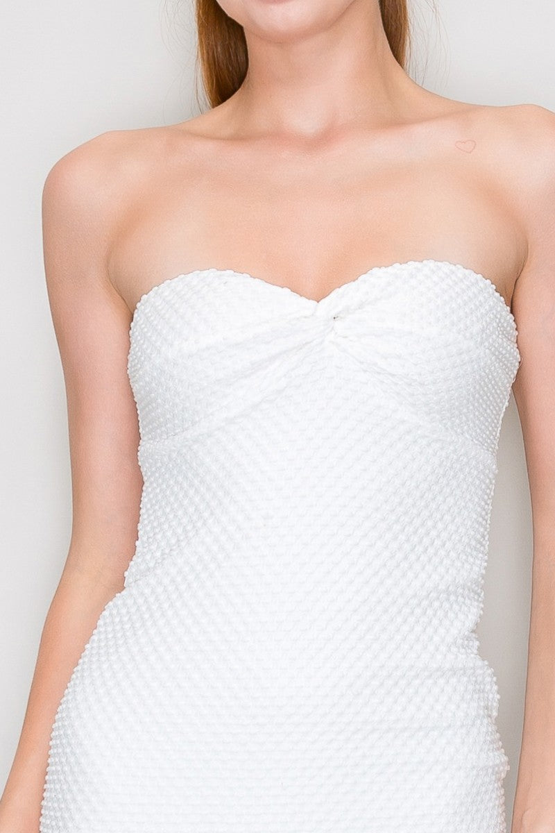 DD 1417 - Front Twist Bodycon Midi Dress