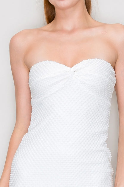DD 1417 - Front Twist Bodycon Midi Dress