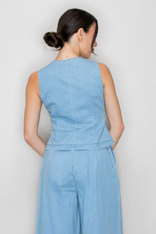 DT 1911 - Button Up Denim Vest