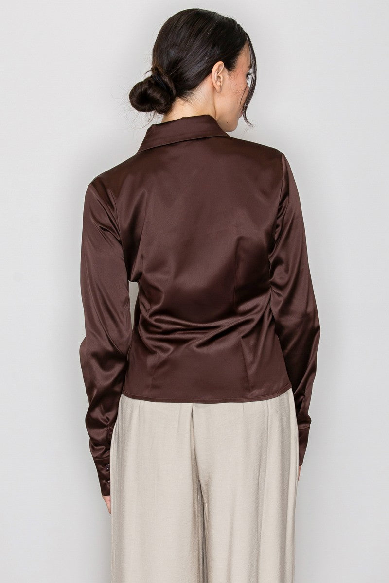 DT 1917 - Long Sleeve Satin Shirt