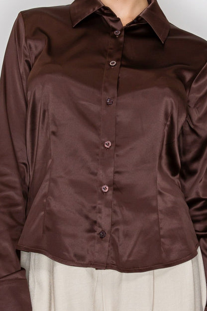 DT 1917 - Long Sleeve Satin Shirt