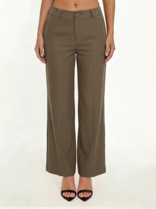 P 828 - High Waist Twill Pants