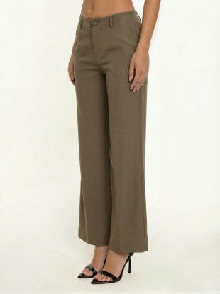 P 828 - High Waist Twill Pants