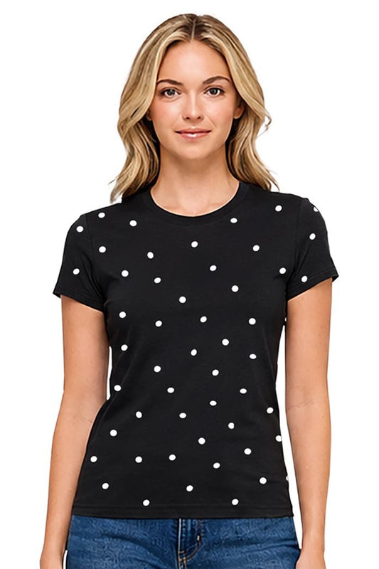 CT 2864 - Short Sleeve Polka Dot T-Shirt