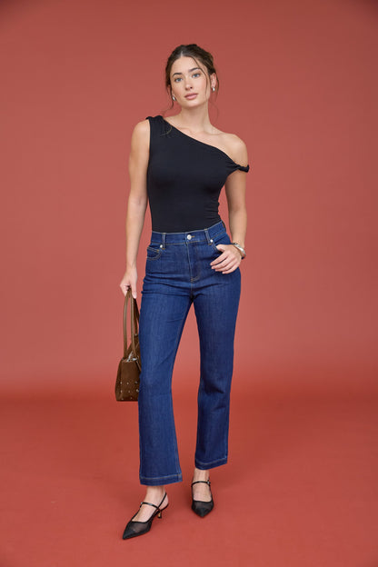 P 868 - High Rise Straight Leg Jeans