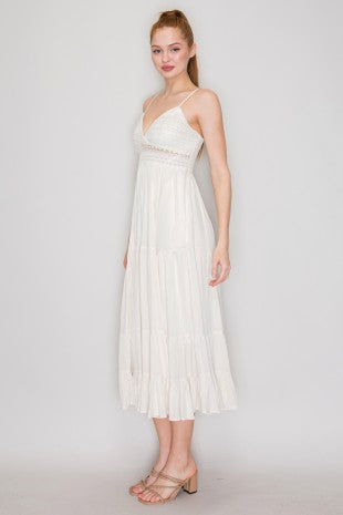 DD 1429 - Tiered A-Line Crochet Dress