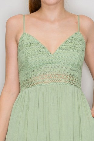 DD 1429 - Tiered A-Line Crochet Dress