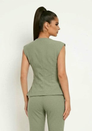DT 1937 - Cap Sleeve V-Neck Top