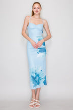 DD 1428 - Mesh Cutout Sweetheart Dress