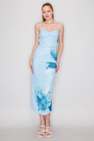 DD 1428 - Mesh Cutout Sweetheart Dress