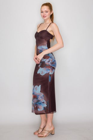 DD 1428 - Mesh Cutout Sweetheart Dress