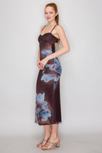 DD 1428 - Mesh Cutout Sweetheart Dress