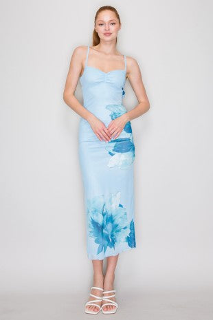 DD 1428 - Mesh Cutout Sweetheart Dress