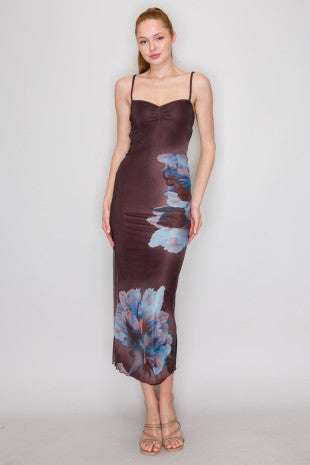 DD 1428 - Mesh Cutout Sweetheart Dress
