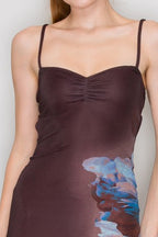 DD 1428 - Mesh Cutout Sweetheart Dress