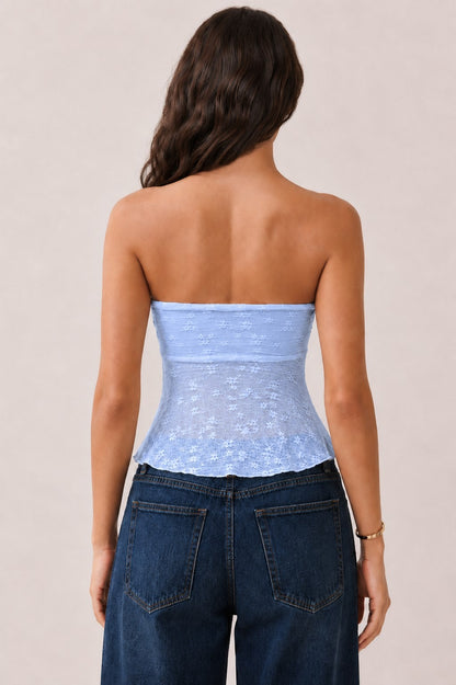 DT 1980 - Strapless Fly-Away Lace Top