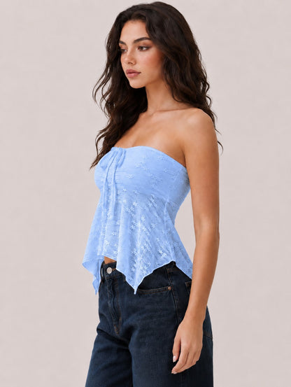 DT 1980 - Strapless Fly-Away Lace Top