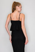 SET 088 - Fitted Crinkle Tank Top