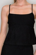SET 088 - Fitted Crinkle Tank Top