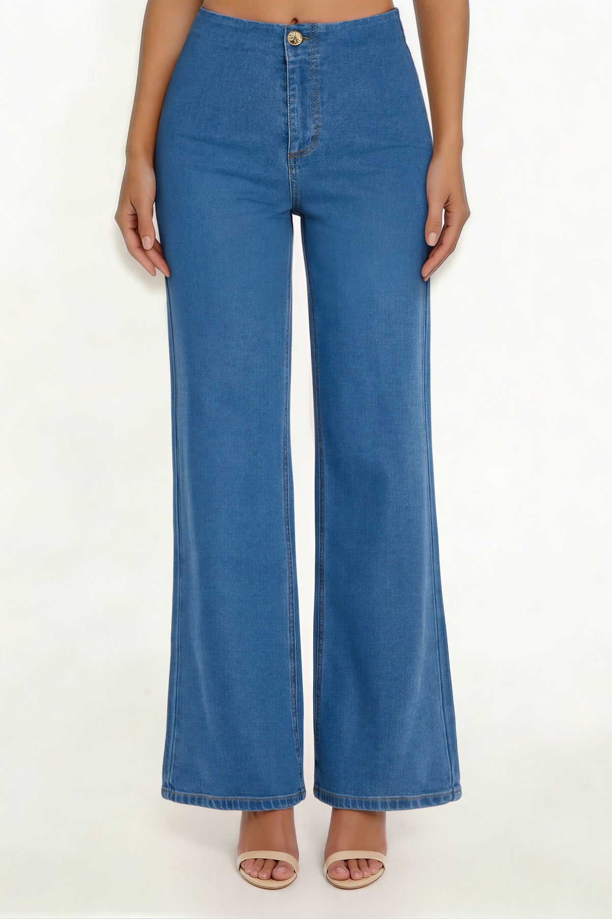 P 874 - High Rise Straight Leg Jeans
