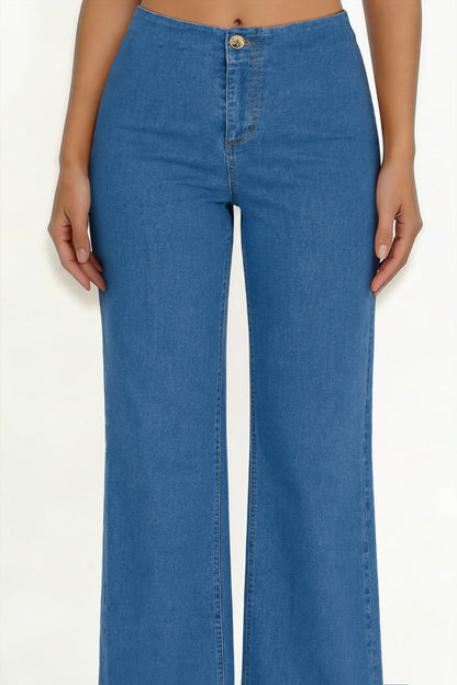 P 874 - High Rise Straight Leg Jeans