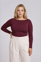 PS 022 - Boat Neck Long Sleeve Top