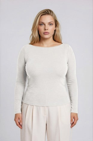 PS 022 - Boat Neck Long Sleeve Top