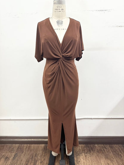 DD 1438 - Twist Front Maxi Dress