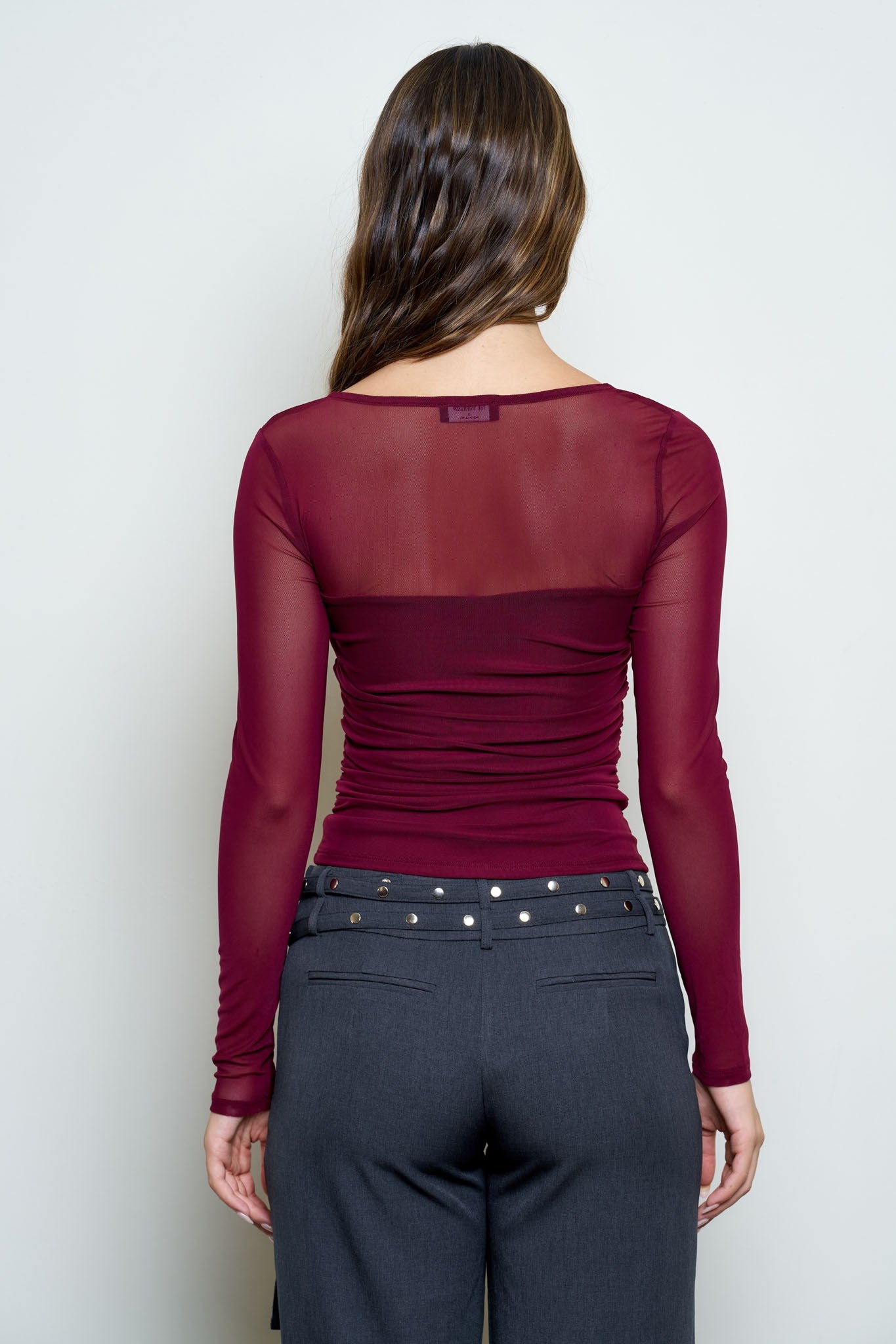 DT 1970 - Ruched Waist Square Neck Top