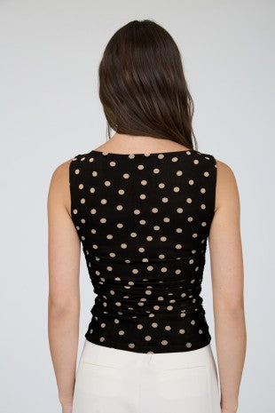 CT 2880 - Boat Neck Sleeveless Mesh Top