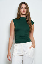 DT 2001 - Reversible Funnel Neck Scrunch Top