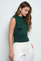 DT 2001 - Reversible Funnel Neck Scrunch Top