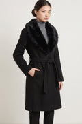 JCT 043 - Detachable Fur Collar Coat