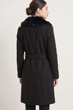 JCT 043 - Detachable Fur Collar Coat