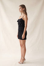 DD 1437 - Layered Flounce Ruffle Dress