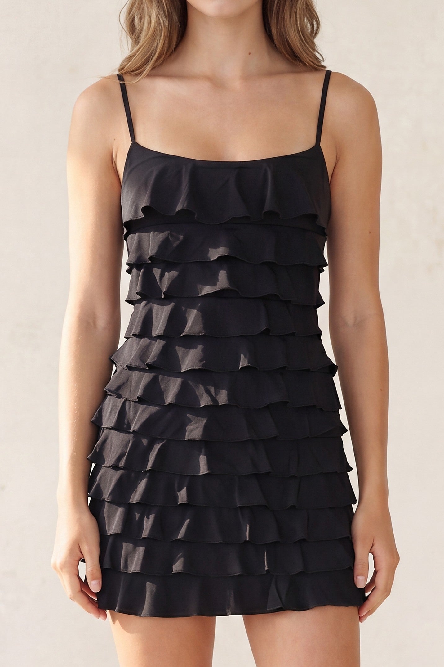 DD 1437 - Layered Flounce Ruffle Dress