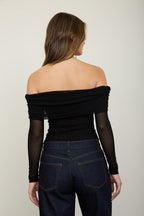 DT 1959 - Off Shoulder Sheer Bodysuit