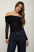 DT 1959 - Off Shoulder Sheer Bodysuit